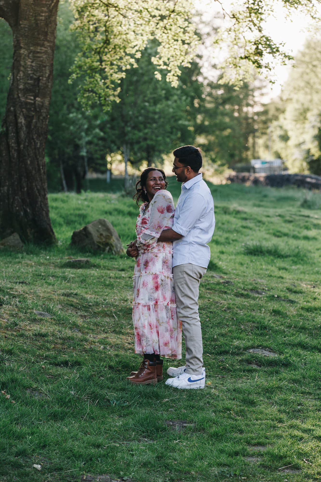 Peak District hills and dramatic evening sky during Barati and Kartik's engagement shoot