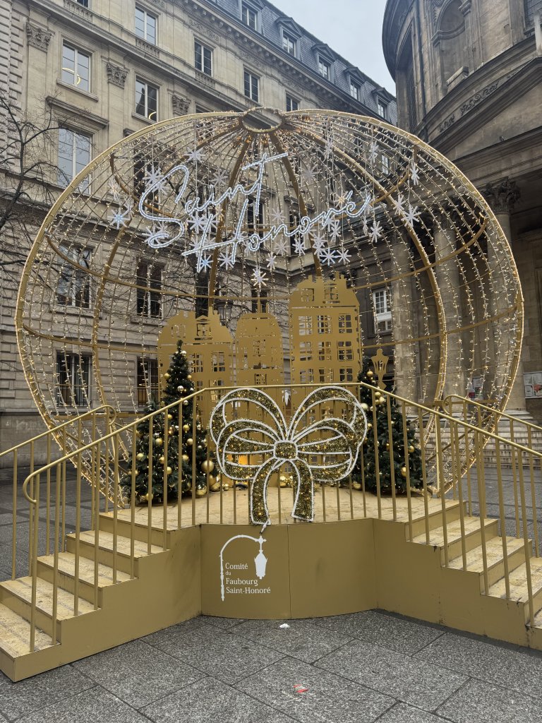 paris christmas street decor and lights