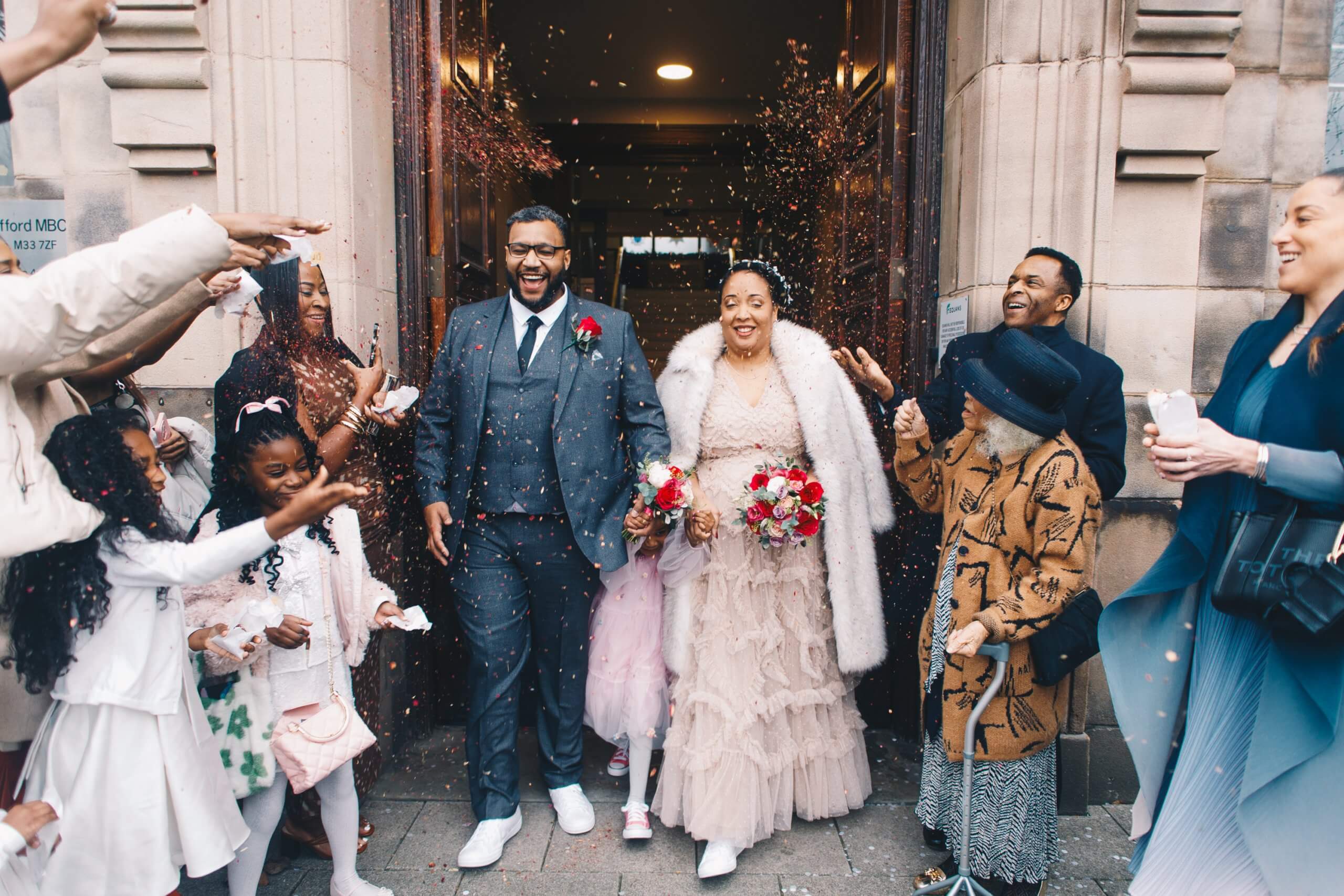Sale Town Hall Winter Wedding & The Lead Station Chorlton Greater Manchester Wedding photographer