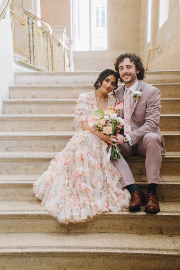 bride and groom portrait alberts hall bolton wedding photographer