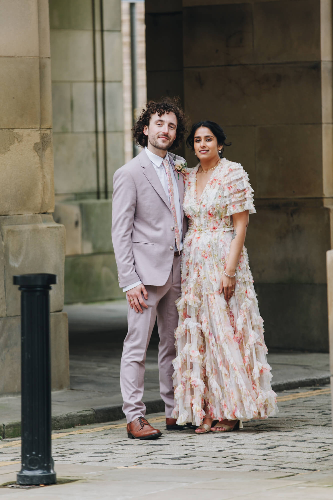Natural couple moments around Bolton Town Hall Greater Manchester wedding photography