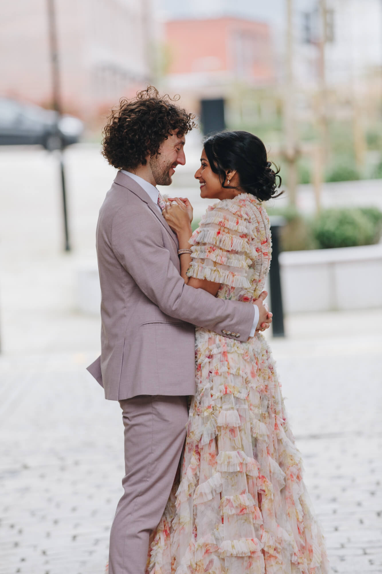 Bride and groom sharing a quiet moment after ceremony Greater Manchester wedding photographer