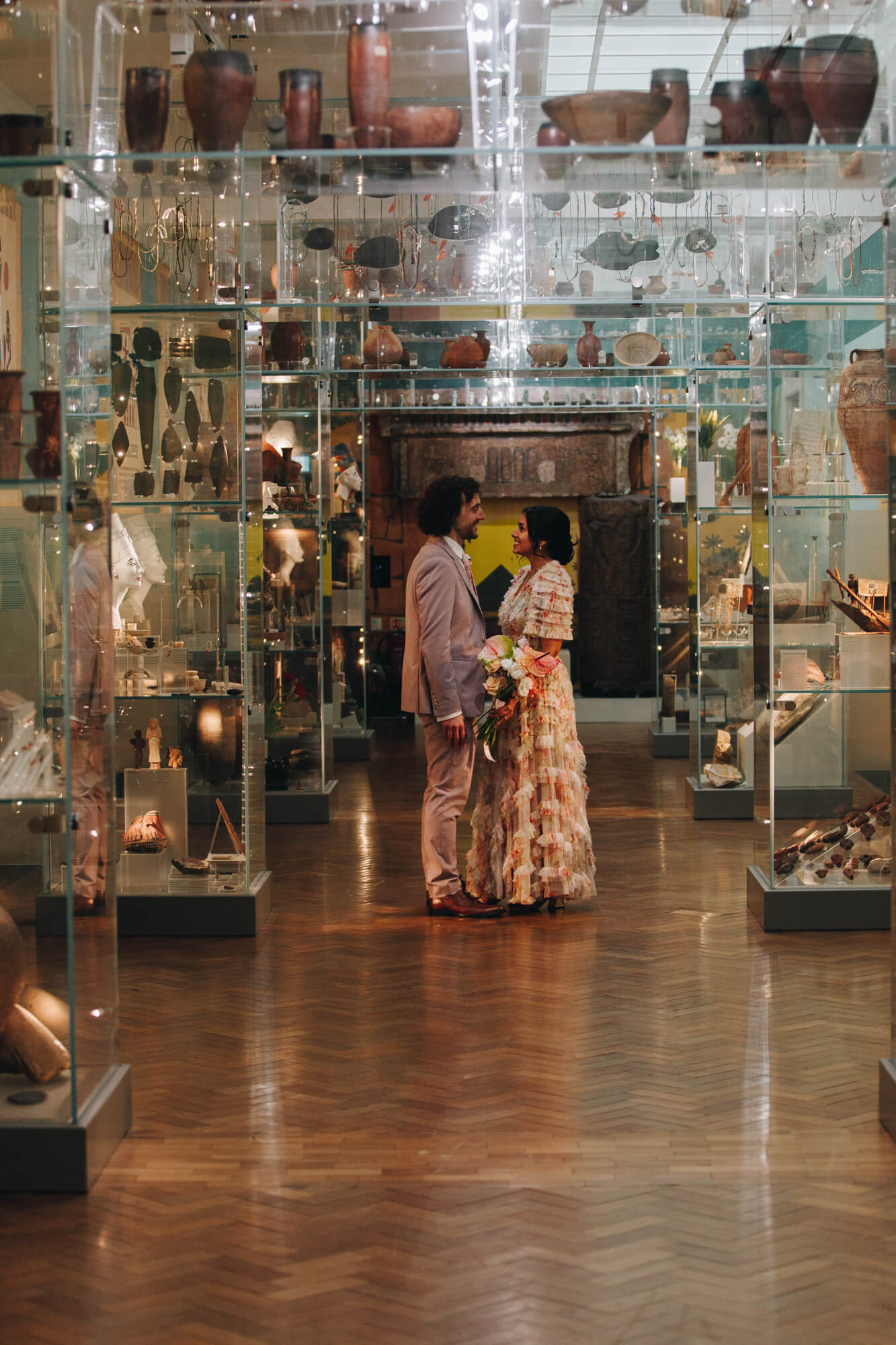 Relaxed post ceremony stroll Bolton Town Hall wedding photos