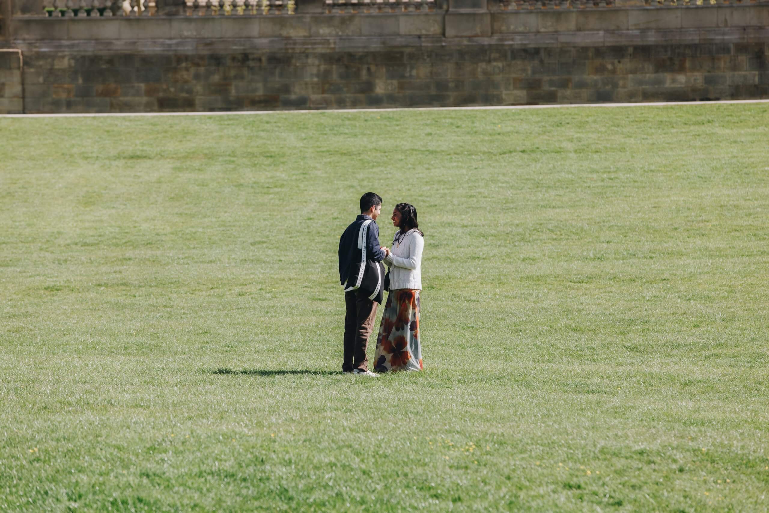 Emotional proposal moment captured at Chatsworth House Derbyshire