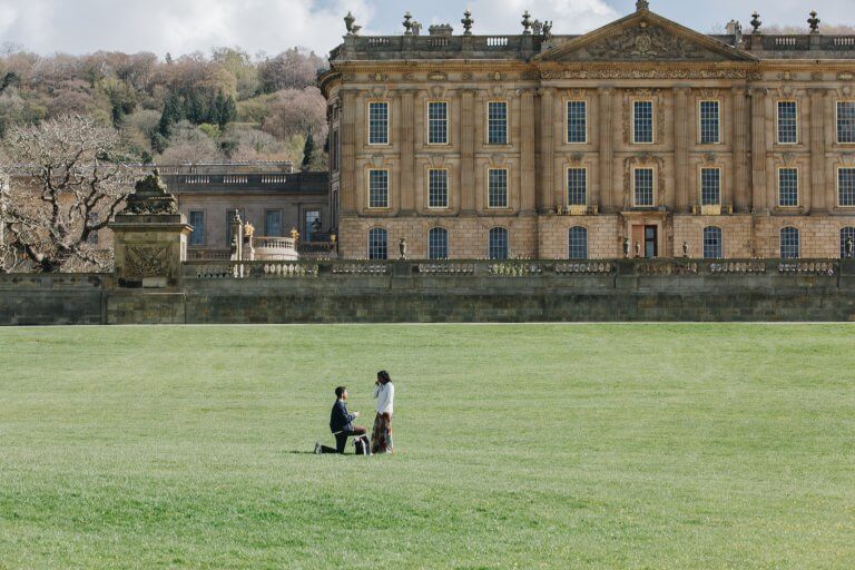 proposal photorapher chatsworth house bakewell
