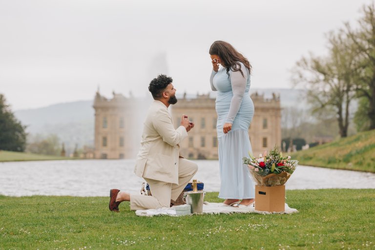surprise proposal chatsworth house