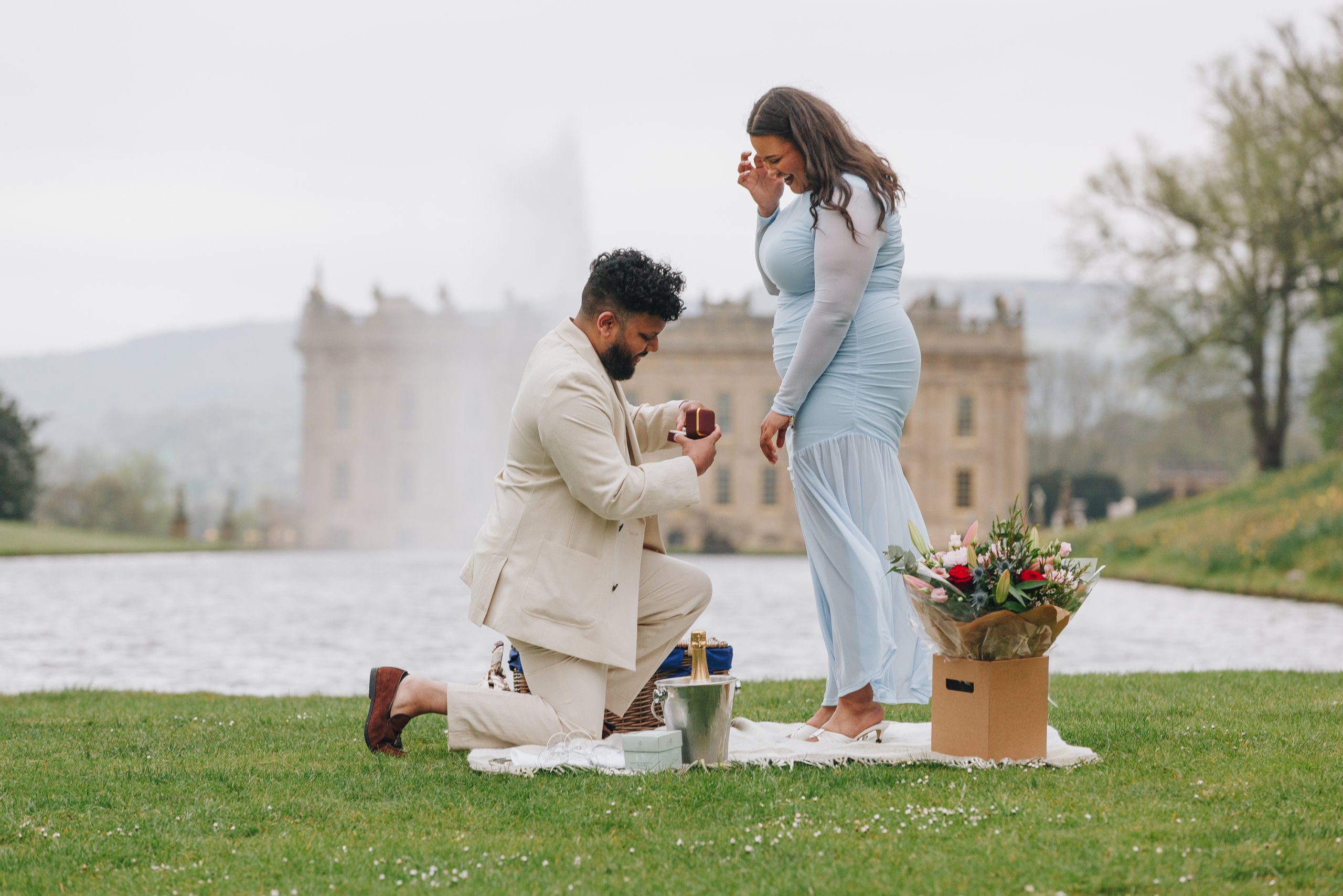 peak district proposal photographer chatsworth house proposal