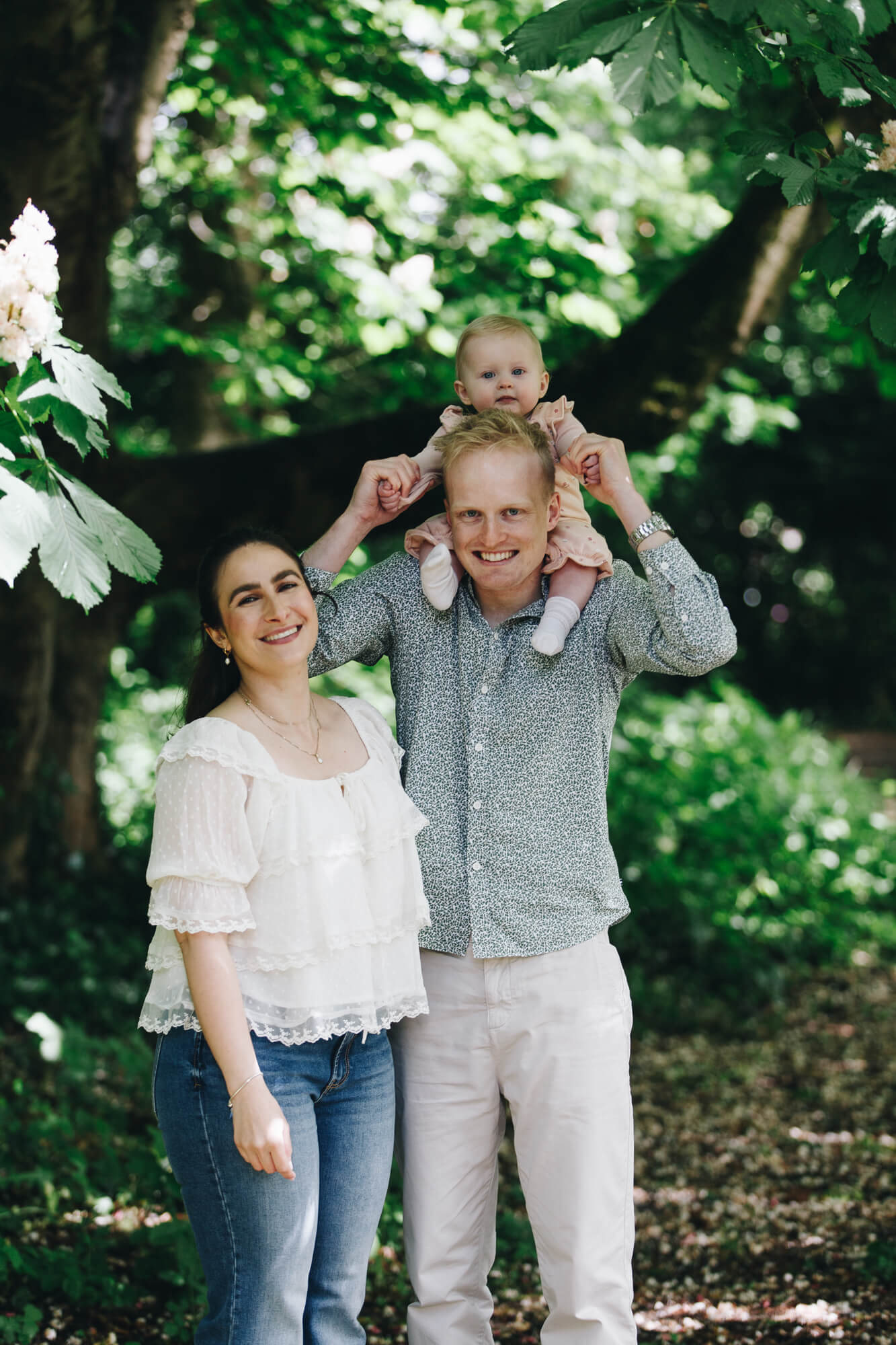 Family photography Manchester with baby during pre-wedding shoot