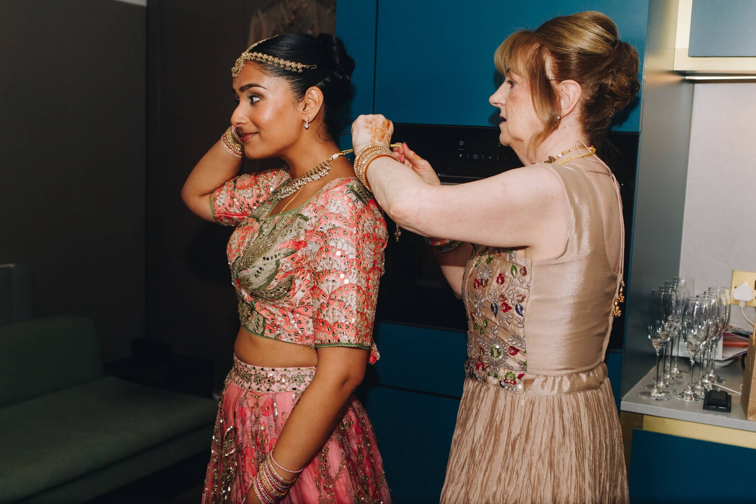 Contemporary bridal fashion for Manchester fusion wedding