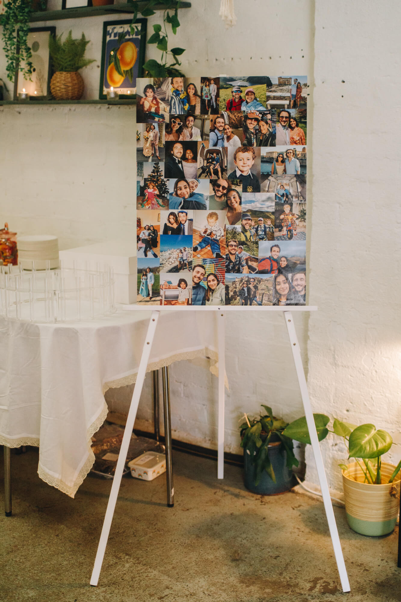Wedding reception details at Fairfield Social Club