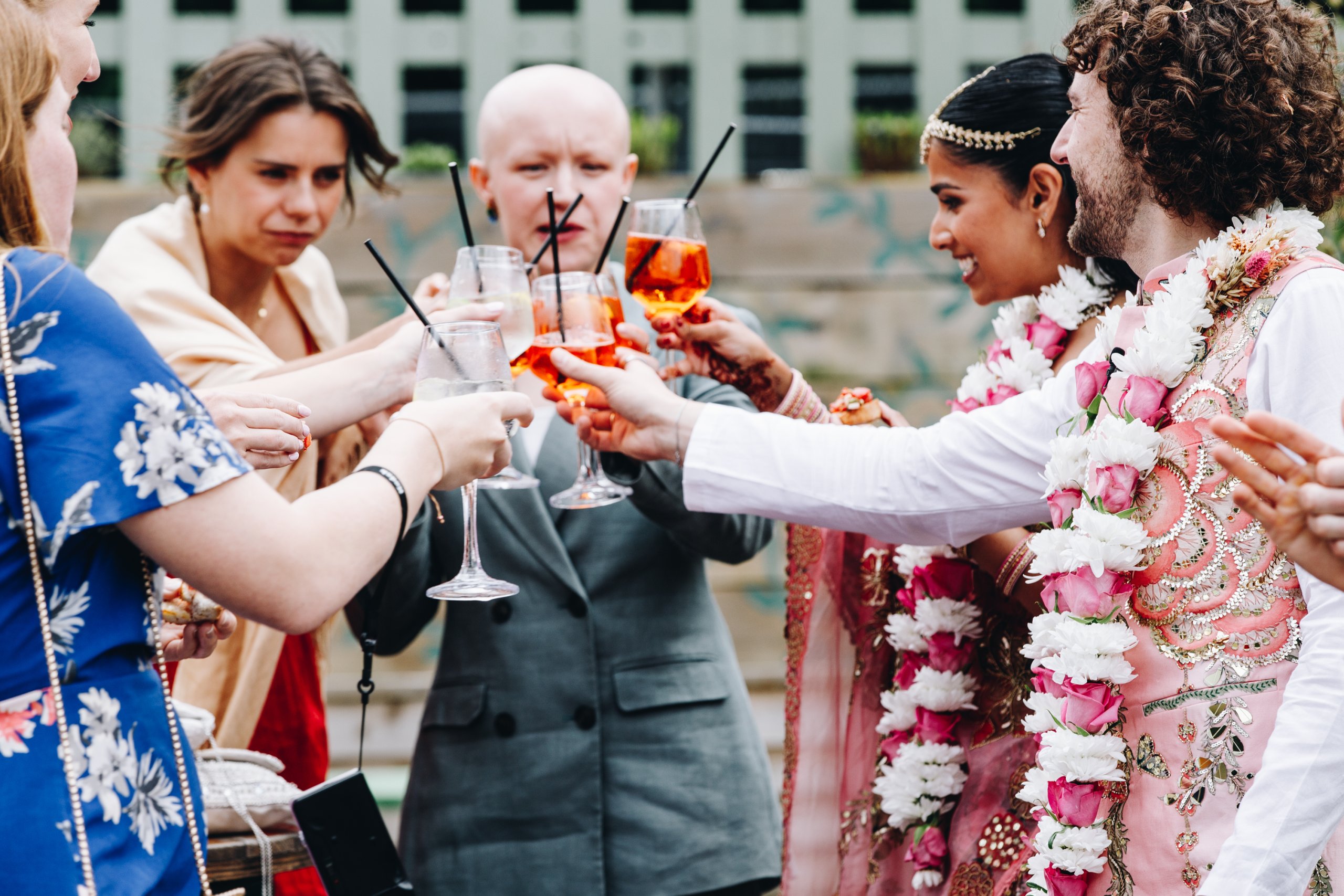 Guests enjoying wedding celebrations at Fairfield Social Club