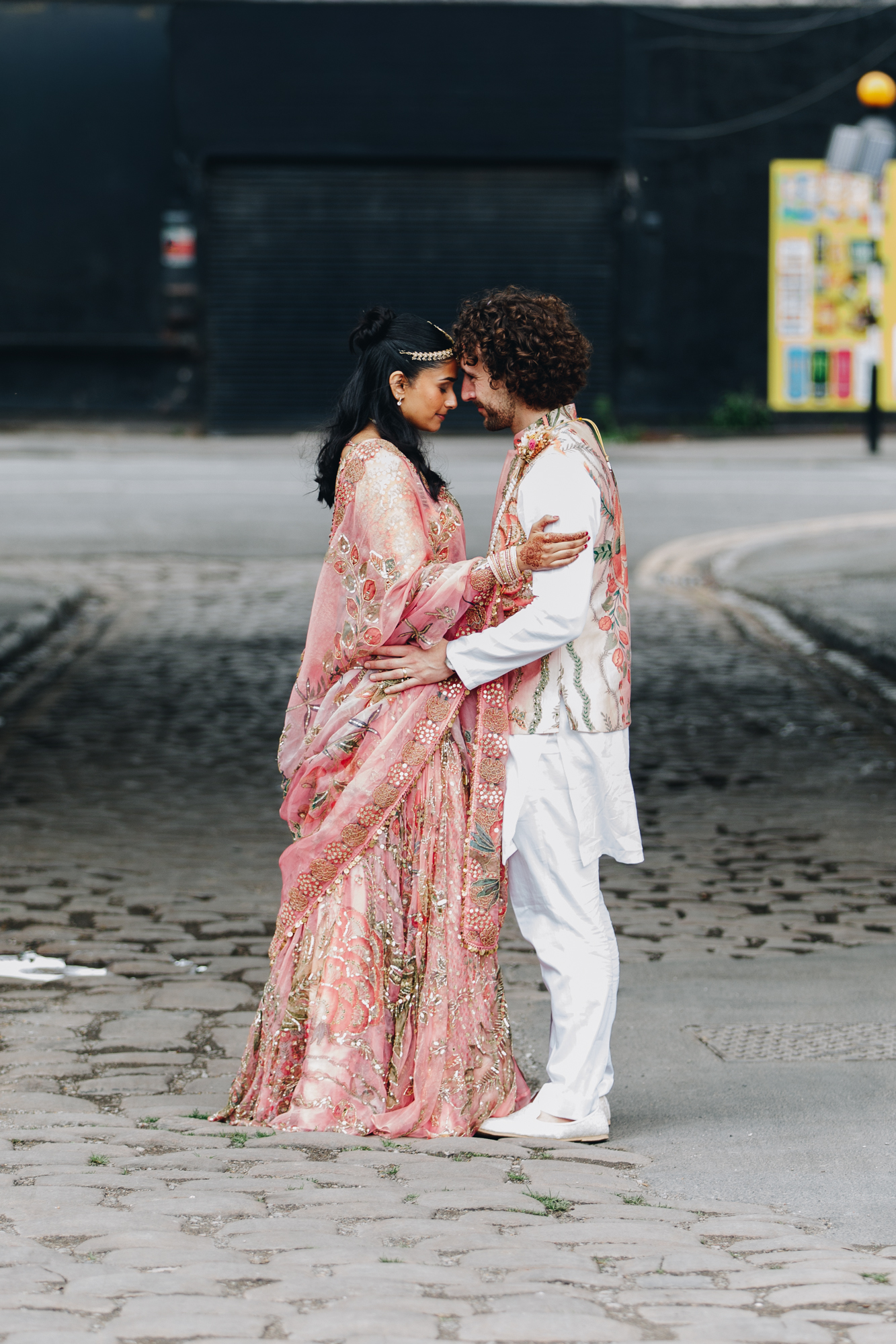 Jasmine and Will wedding portraits in Manchester city centre
