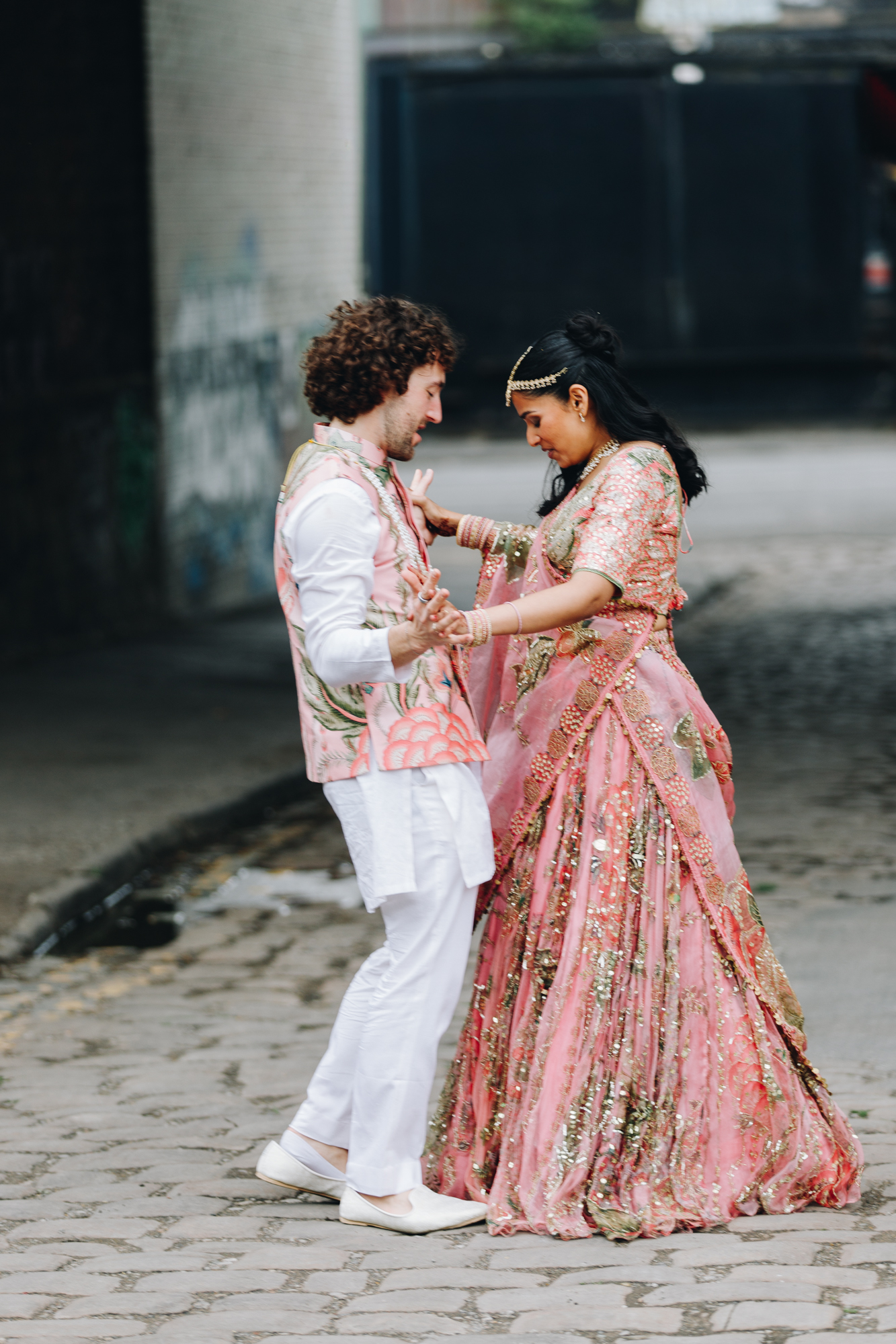 Documentary wedding photographer photographing Manchester city wedding
