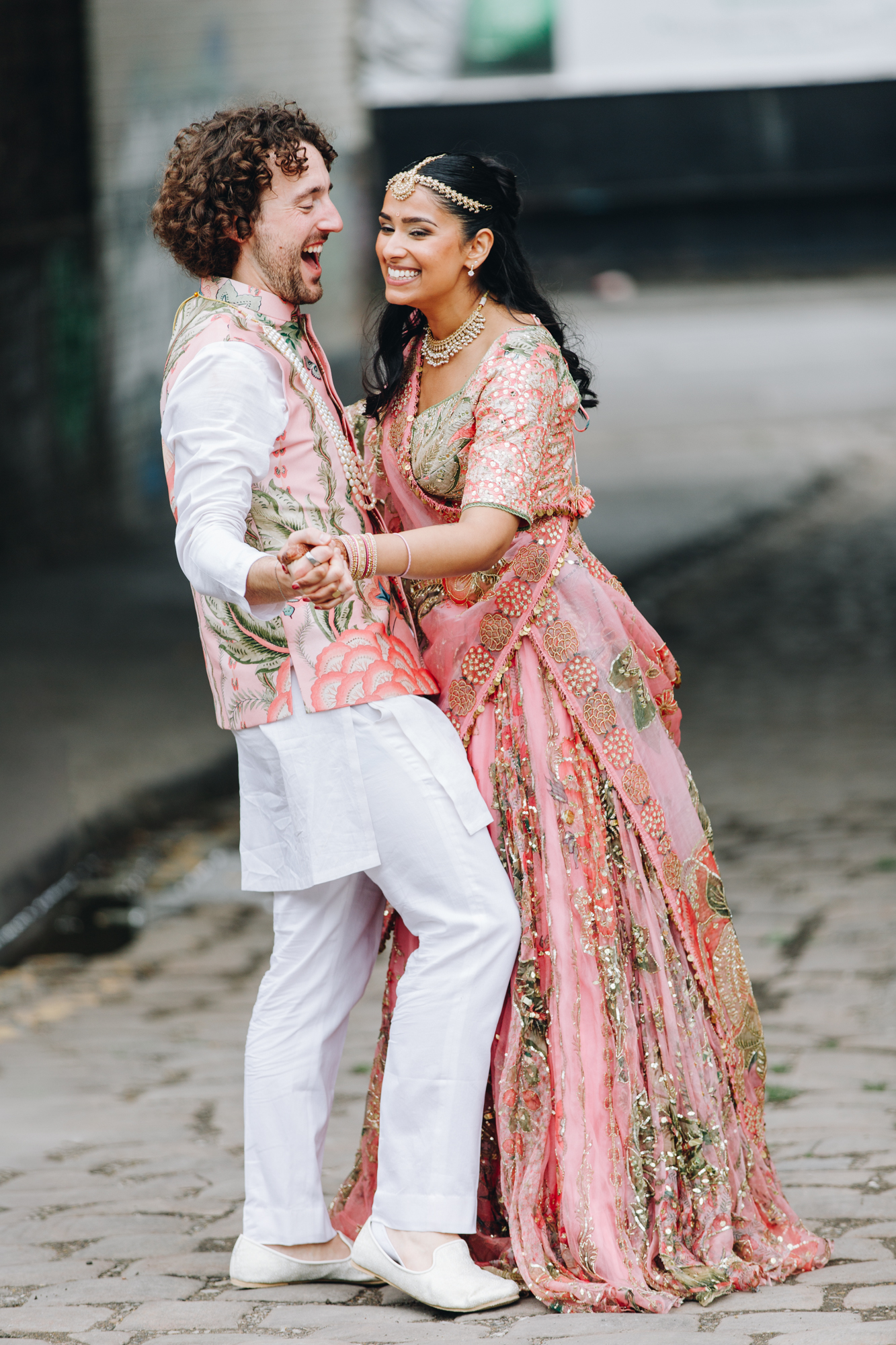 Bride and groom portraits at Native Manchester and Fairfield Social Club wedding