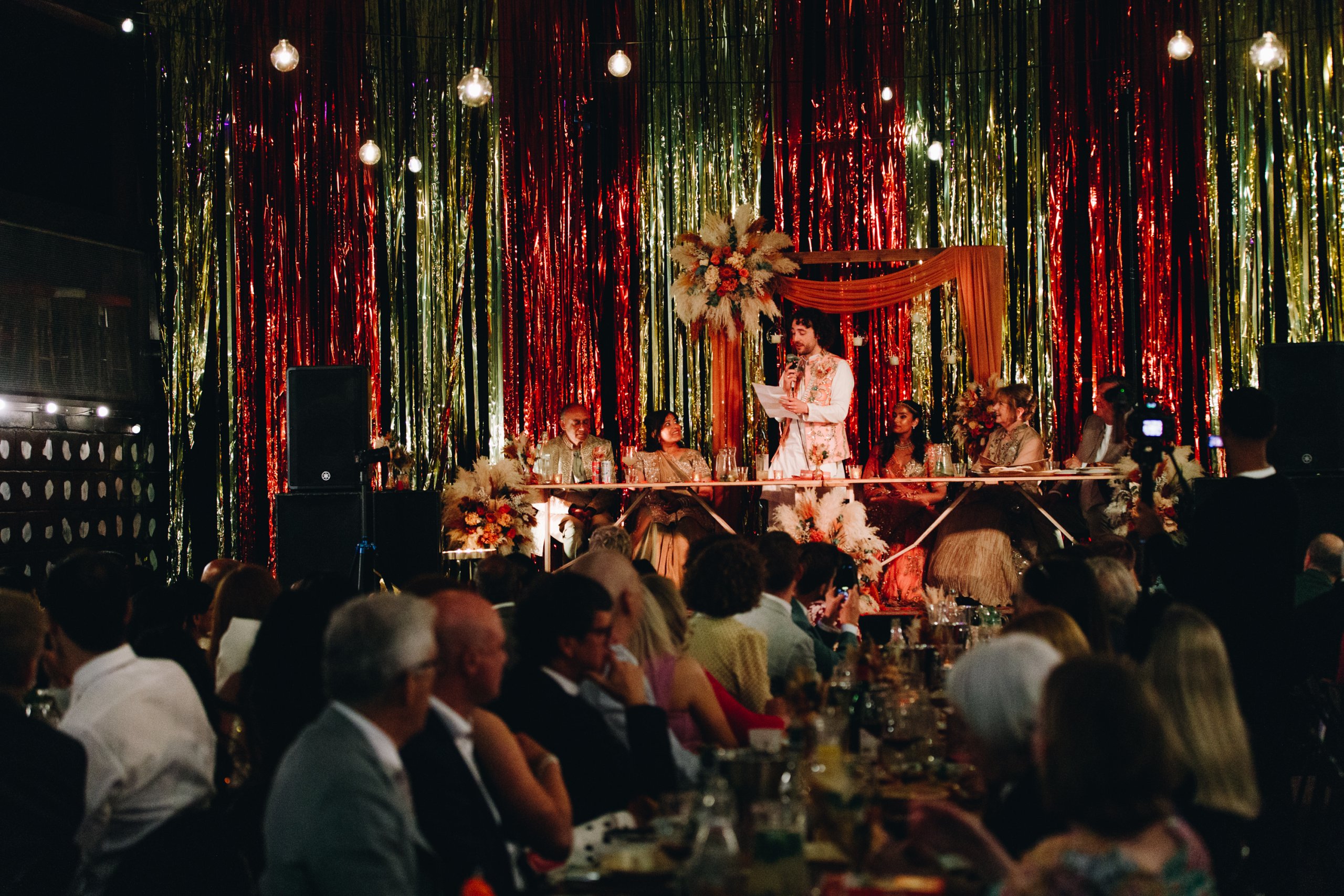 Heartfelt wedding speeches at Fairfield Social Club Manchester