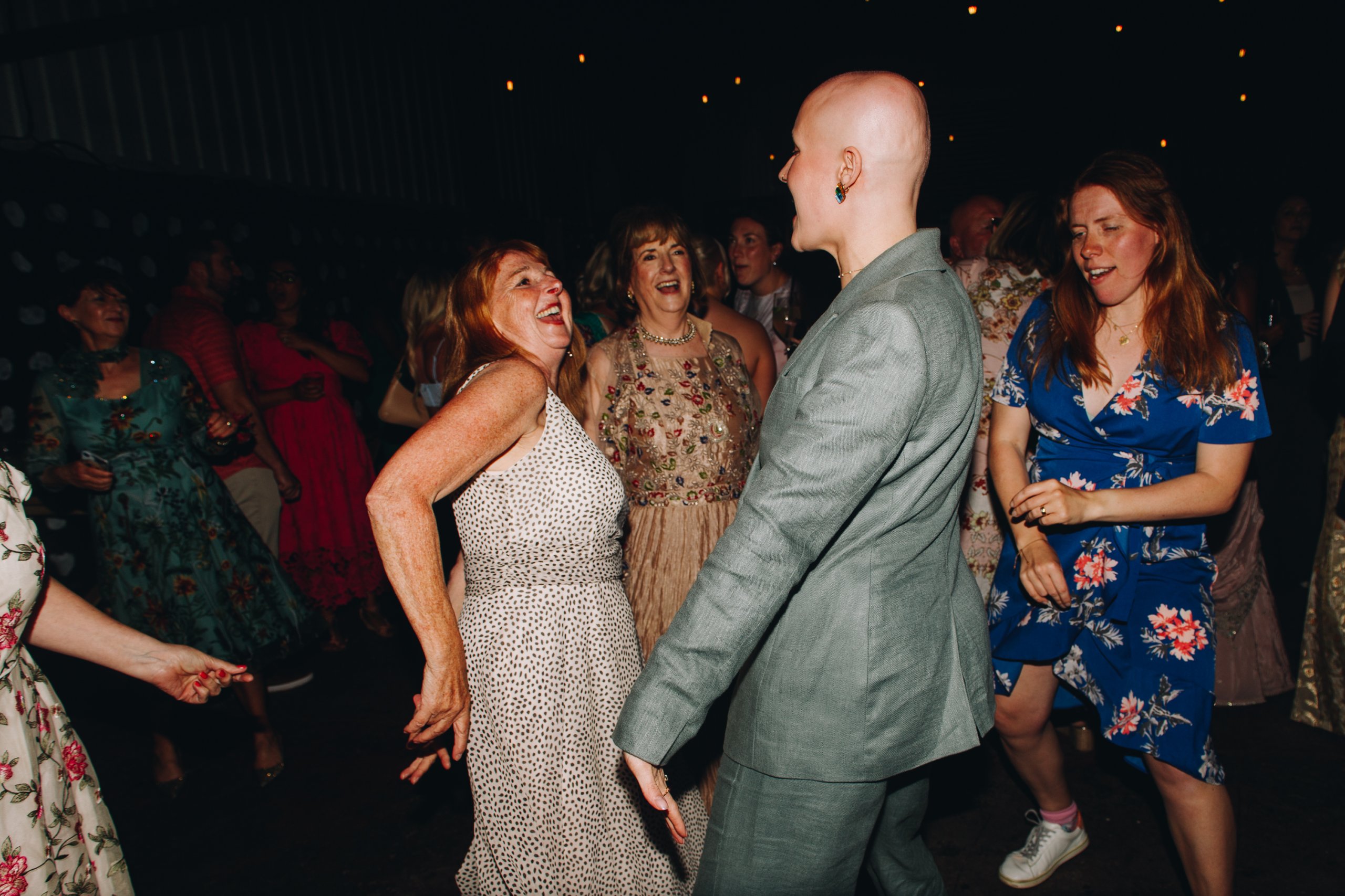 Guests dancing at Fairfield Social Club wedding reception