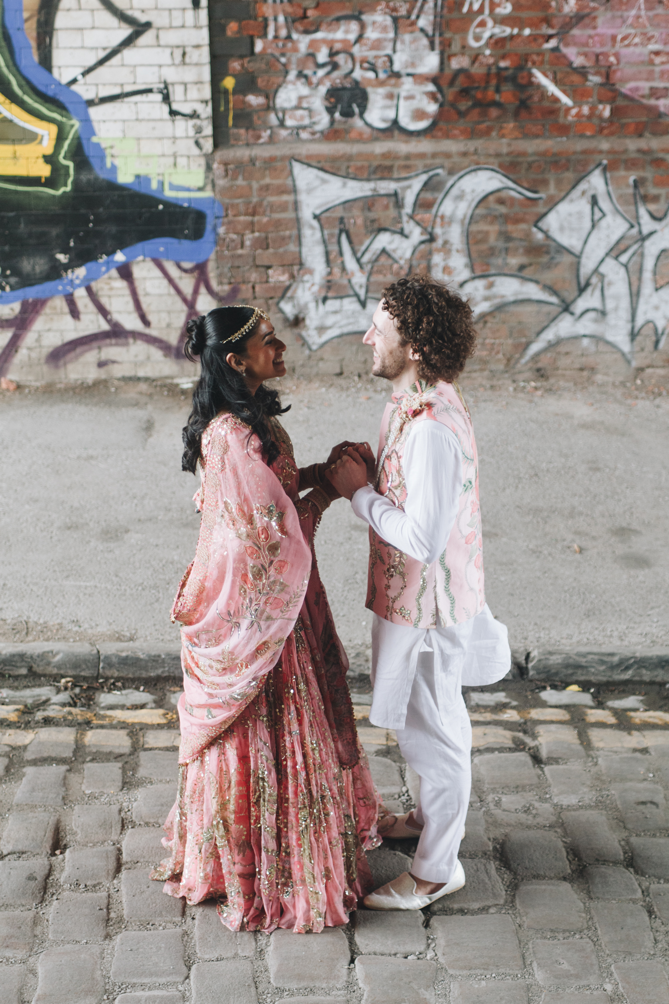 Romantic wedding portraits near Fairfield Social Club
