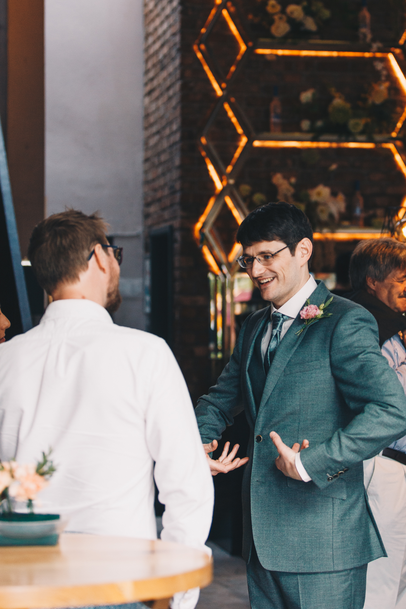 Fun candid wedding photography in Manchester city centre