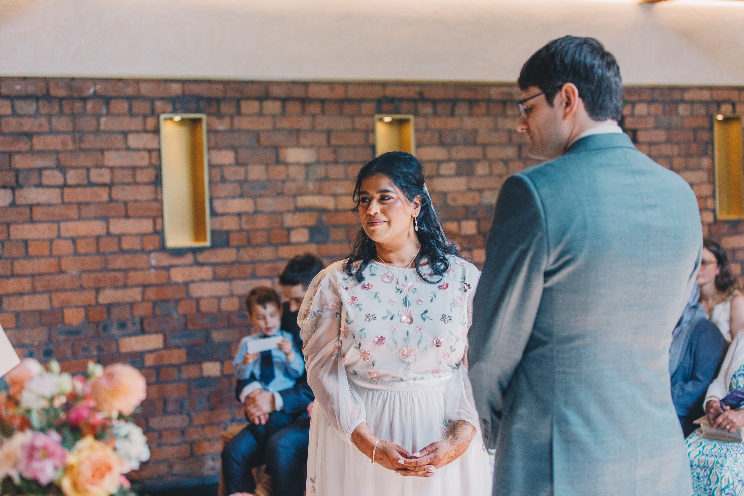Wedding vows at The Castlefield Rooms Manchester