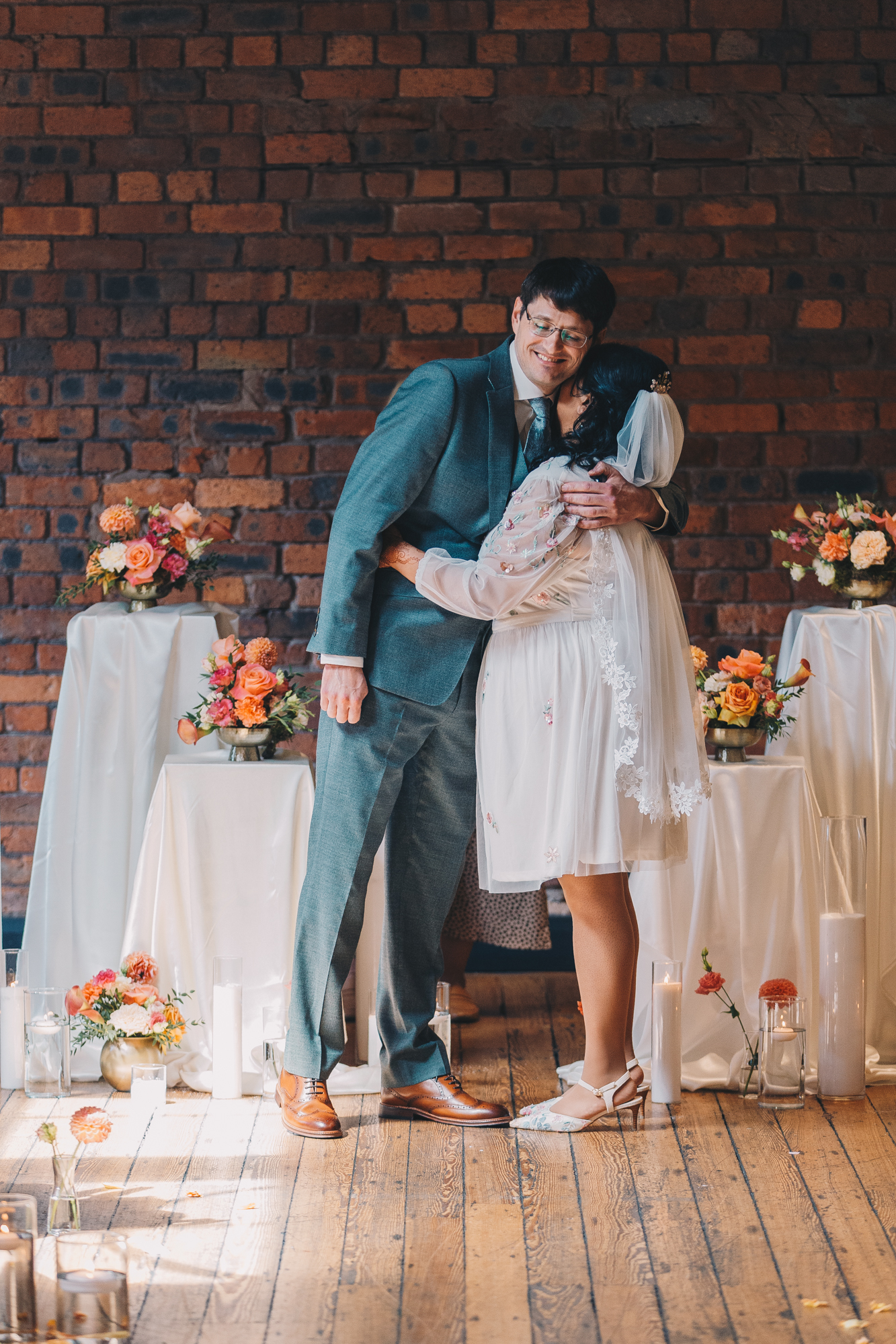 Manchester city centre wedding photographer capturing candid wedding moments