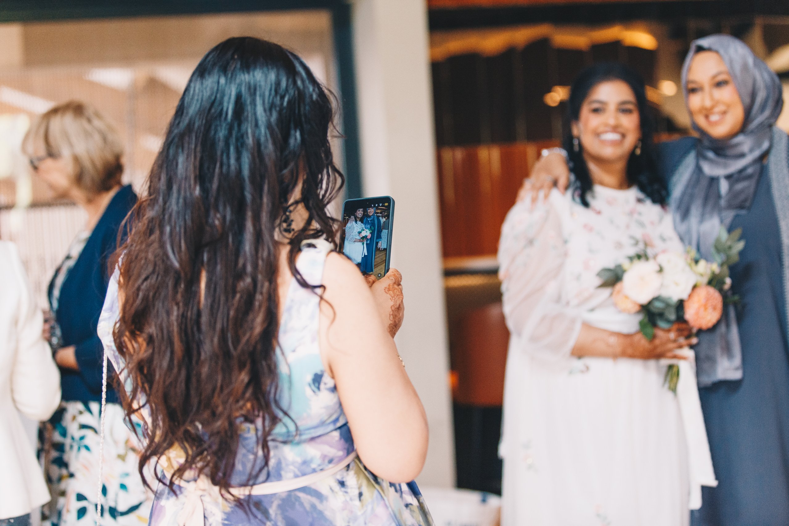 Manchester city centre wedding party at The Castlefield Rooms