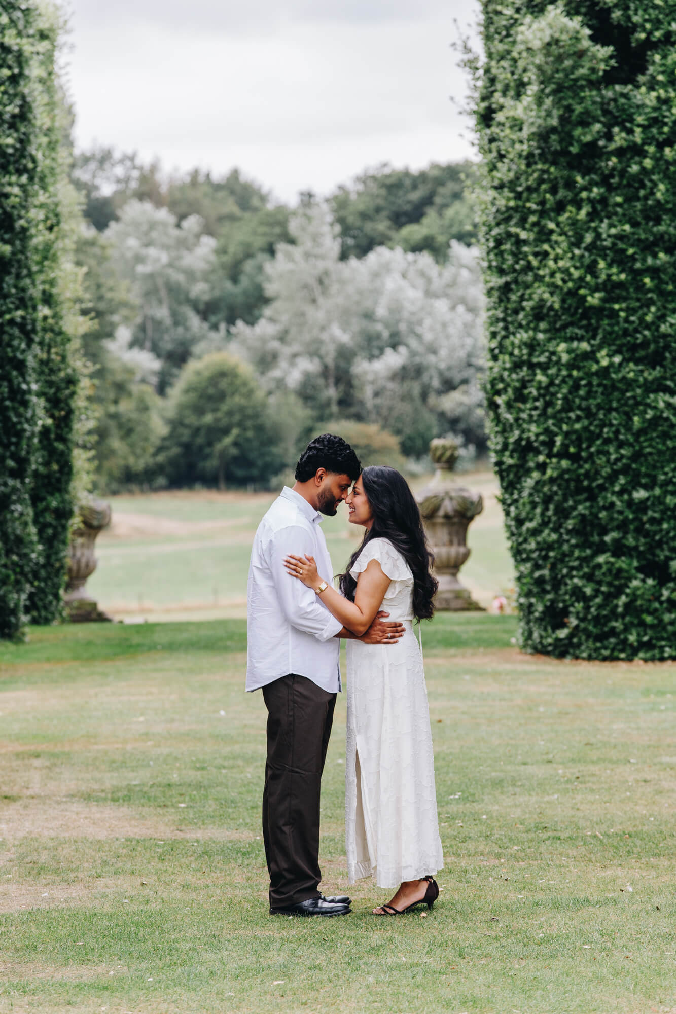 Blessy and Abin engagement photos at Arley Hall