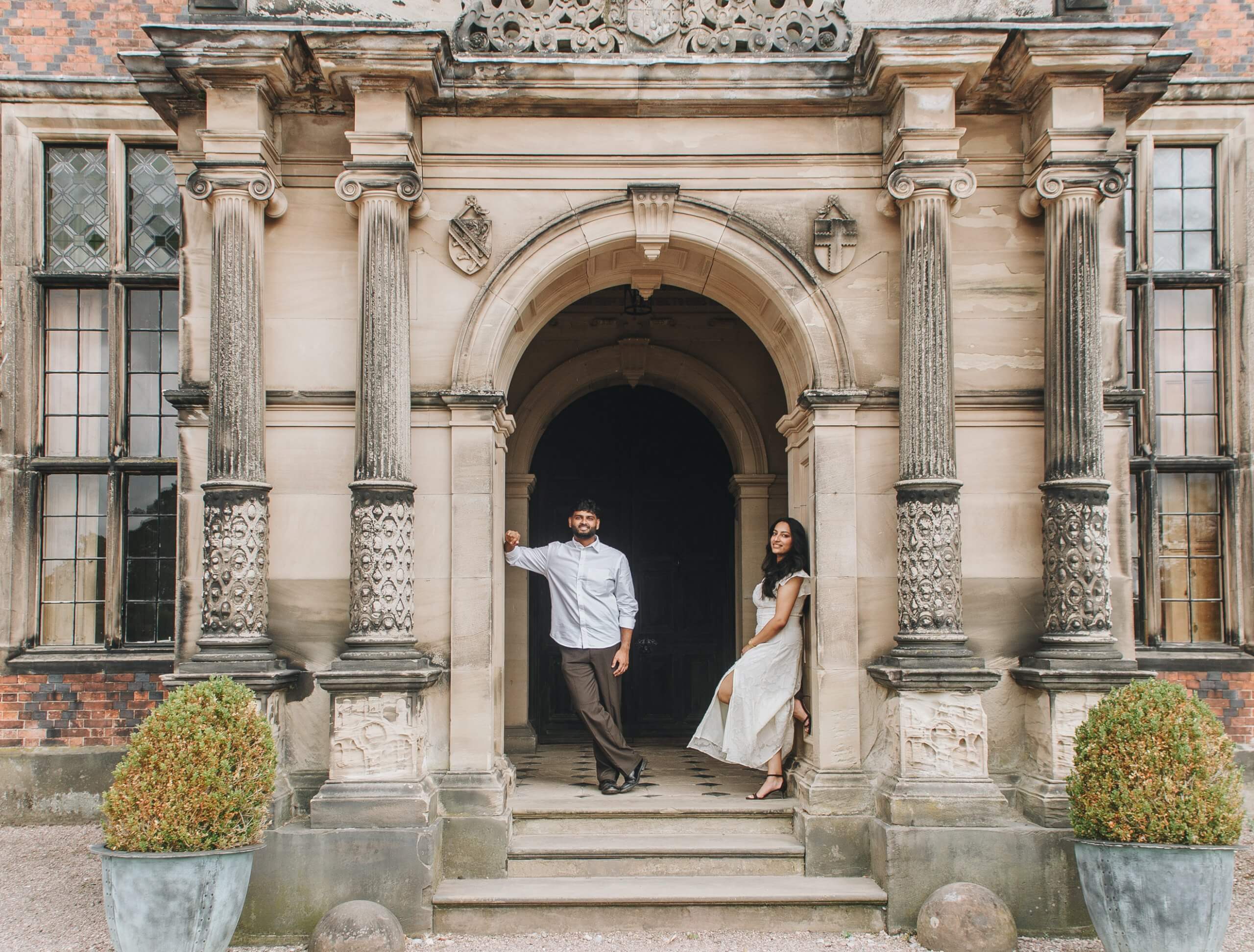 engagement photos at Arley Hall Gardens
