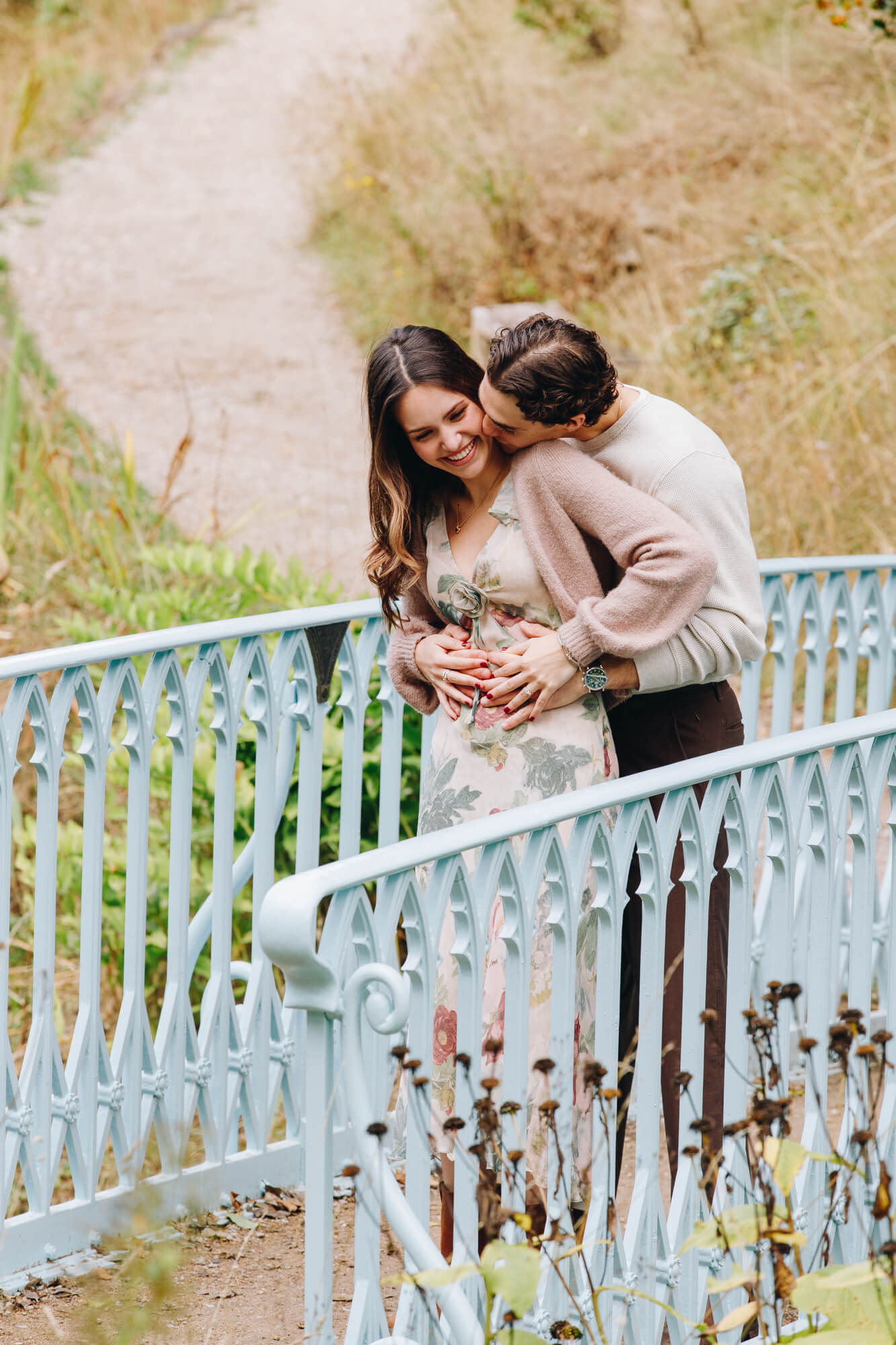 Daniella and Lucas enjoying their engagement session at Chatsworth House